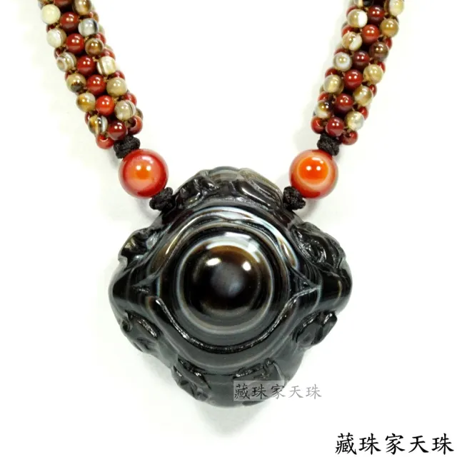 藏珠家】精品57mm財咒天眼+十字金剛杵天珠項鍊- momo購物網- 好評推薦