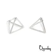 【Quenby】925純銀 極簡風幾何立體耳環/耳針(飾品/配件/