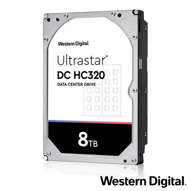 【WD 威騰】Ultrastar DC HC320 8TB 3.5吋 7200轉 256MB 企業級內接硬碟(HUS728T8TALE6L4)