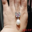 【寶石方塊】天然珍珠項鍊-惠質蘭心-925銀飾