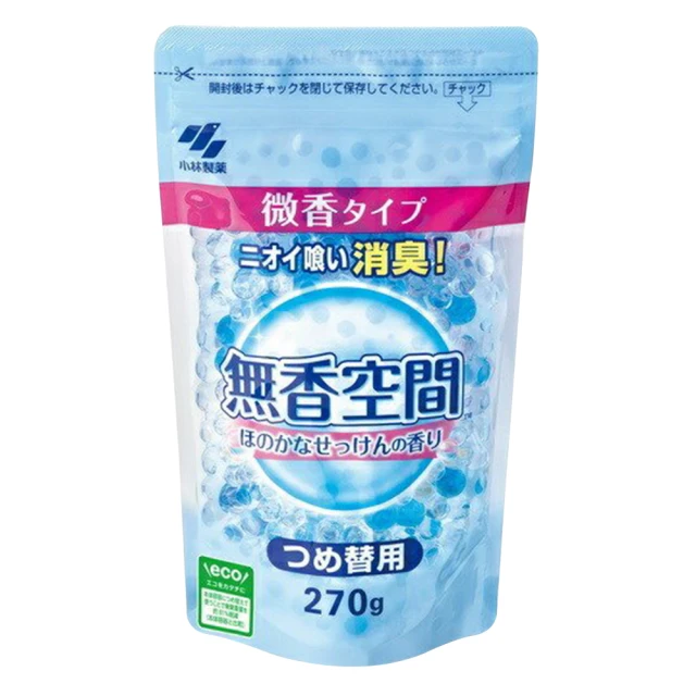 【日本小林製藥】無香空間室內除臭劑-皂香270g(補充包)
