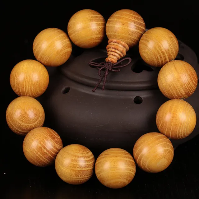 【八方開運】天然黃金檀木佛珠手串(20mm*12顆)