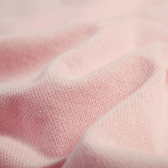 【ROBERTA 諾貝達】台灣製  柔棉單色 網眼短袖POLO棉衫(粉紅)