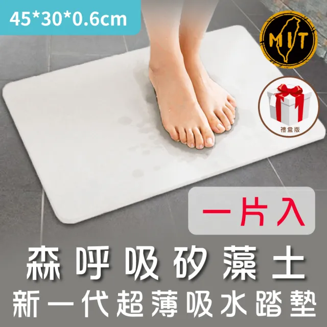 【森呼吸矽藻土】新一代超薄吸水踏墊-礦灰-精緻版(耐髒汙 吸水 踏墊 超薄  小尺寸)