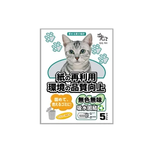 【QQ KIT】環保紙貓砂《原味》5L(4包組)
