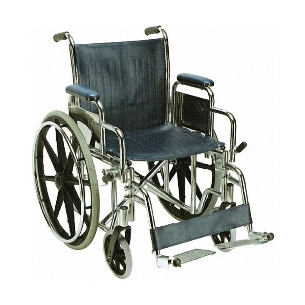 【海夫健康生活館】恆伸機械式輪椅 未滅菌 鐵製 電鍍 加寬型 輪椅(ER-1201)