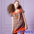 【Gennies 奇妮】淘氣普普風羊毛上衣(橘/灰G3232)