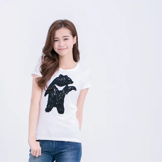 【so that’s me 好我】台灣黑熊短袖蜜桃棉女Tee(合身版型蜜桃棉舒適手感)