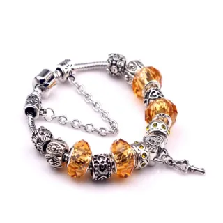 【馥瑰馨盛】鎖心環抱串珠潘朵Pando琉璃手環(含開光加持)