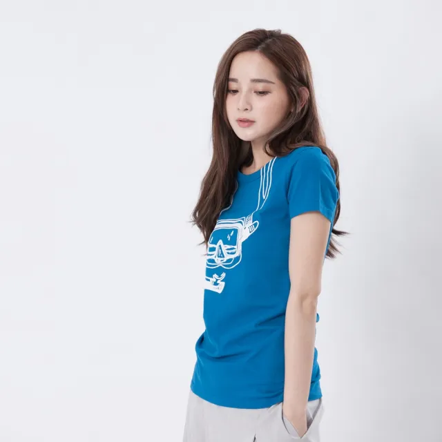 【so that’s me 好我】潛水鏡短袖蜜桃棉女Tee(合身版型蜜桃棉舒適手感)
