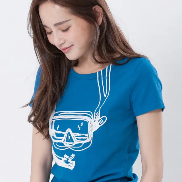 【so that’s me 好我】潛水鏡短袖蜜桃棉女Tee(合身版型蜜桃棉舒適手感)