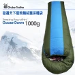 【遊遍天下】台灣製保暖防風防潑水鵝絨睡袋(GD1000_1.7KG_隨機選色)