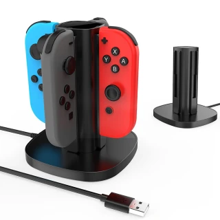 【Gamewill】任天堂Switch副廠 四合一充電座 智慧安全充電(Switch OLED適用/Joy-Con 手把專用/手把充電座)