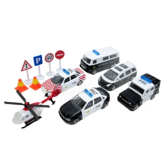 【TDL】警車玩具組玩具車小汽車模型玩具組6入 010994