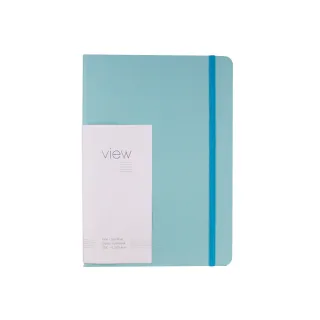 【綠的事務用品】眼色View-25K精裝橫線筆記本-藍