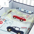 【L.A. Baby】汽車純棉八件組寢具（L）(藍色)