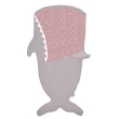 【BabyBites 鯊魚咬一口】西班牙製-純棉兒童多功能睡袋-卡其灰 粉底(兒童標準版)