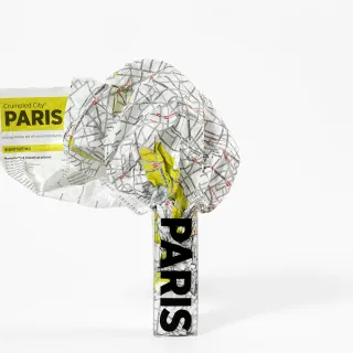 【Palomar】 揉一揉地圖 巴黎(防水地圖/旅行/居家裝飾/居家佈置)