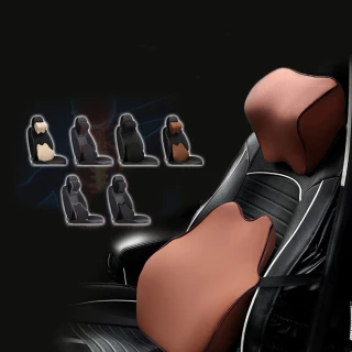 【VENCEDOR】車座用椅腰靠頸枕-記憶棉材質(2頸枕+2護腰-2入組)