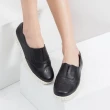 【G.Ms.】MIT系列-牛津免綁帶牛皮白底休閒鞋(黑色)