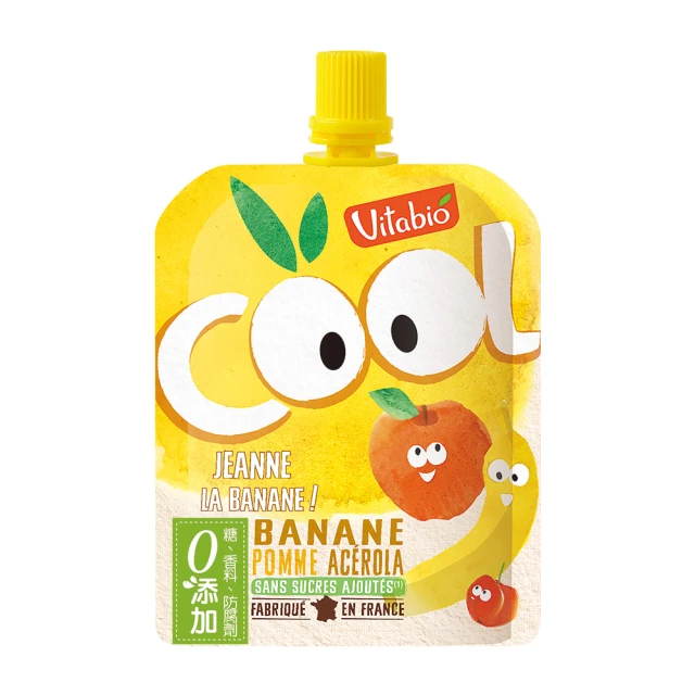 【法國VITABIO】生機優鮮果-蘋果、香蕉(90g)