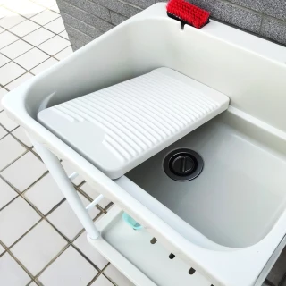 【Abis】日式穩固耐用ABS塑鋼加大超深洗衣槽-附活動洗衣板(1入)
