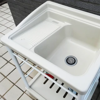 【Abis】日式穩固耐用ABS塑鋼洗衣槽-白烤漆腳架(4入)