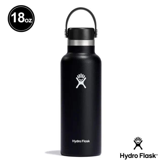 【Hydro Flask】18oz/532ml 標準口提環保溫杯(時尚黑)(保溫瓶)