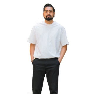 【男人幫】圓領領子加厚 純棉素色T恤(T0001)