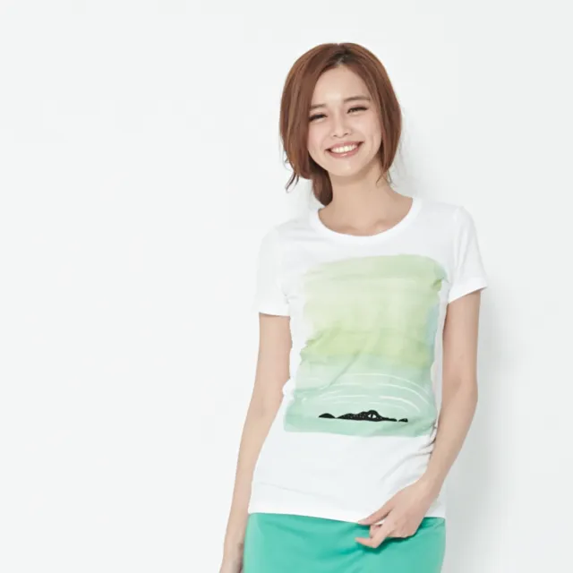 【so that’s me 好我】鱷魚圓領短袖蜜桃棉女Tee(純白)