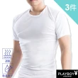 【PLAYBOY】3件組 涼爽透氣纖維羅紋圓領短袖內衣-速(短袖/男內衣)