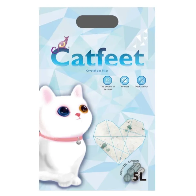 【CatFeet】消臭水晶貓砂 5L*3包組(水晶貓砂)