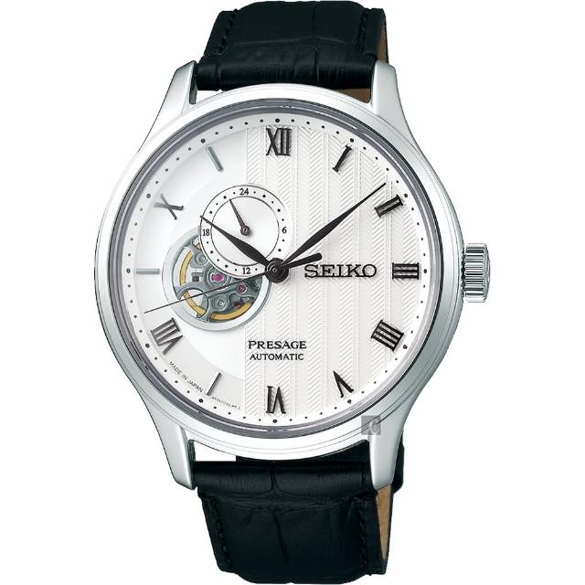 【SEIKO 精工】Presage 開芯羅馬小鏤空機械錶-41.8mm 送禮 禮物 推薦(4R39-00W0P  SSA379J1)