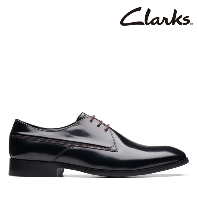 Clarks 男鞋Craft Clifton Lo 高級拋光亮光皮革紳士鞋 皮鞋(CLM74542D)