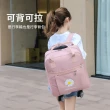 【ANTIAN】大容量時尚手提帆布拉桿包 商務旅行袋 可拉可背收納行李箱 便捷背包(20吋)