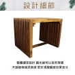 【吉迪市柚木家具】木條簍空方型邊桌/邊几 DSCO002B(矮桌 收納 實木前衛個性風格 藝術 簡約)