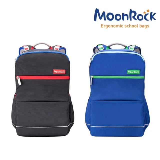 【MoonRock】SP300系列 成長型護脊書包-共8色適合135-170公分(20mm厚肩帶背起來超輕鬆)