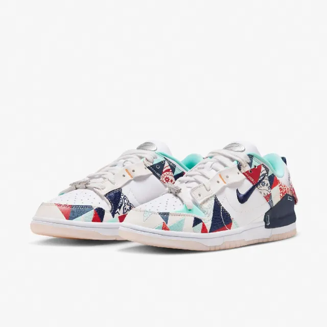 NIKE 耐吉】Wmns Dunk Low Disrupt 2 女鞋男鞋白藍解構拼接休閒鞋民族