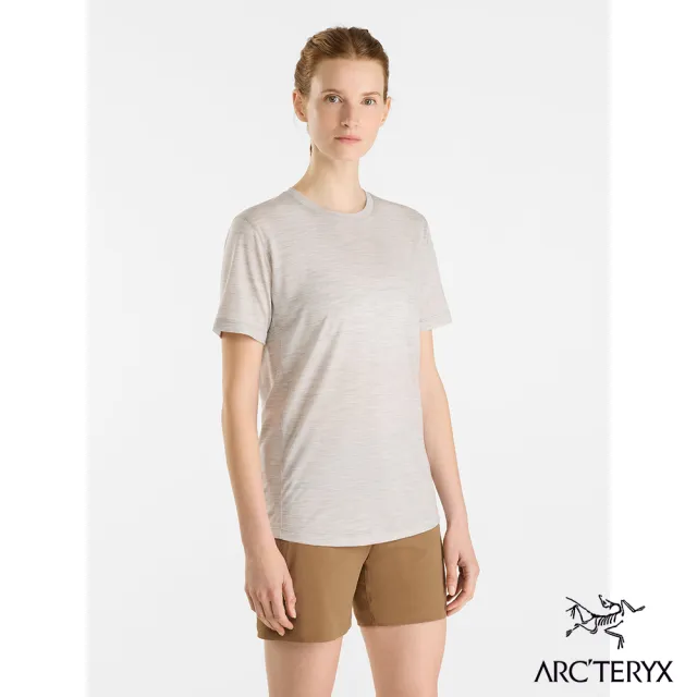 【Arcteryx 始祖鳥官方直營】女 Lana 羊毛短袖圓領衫(沉靜灰)