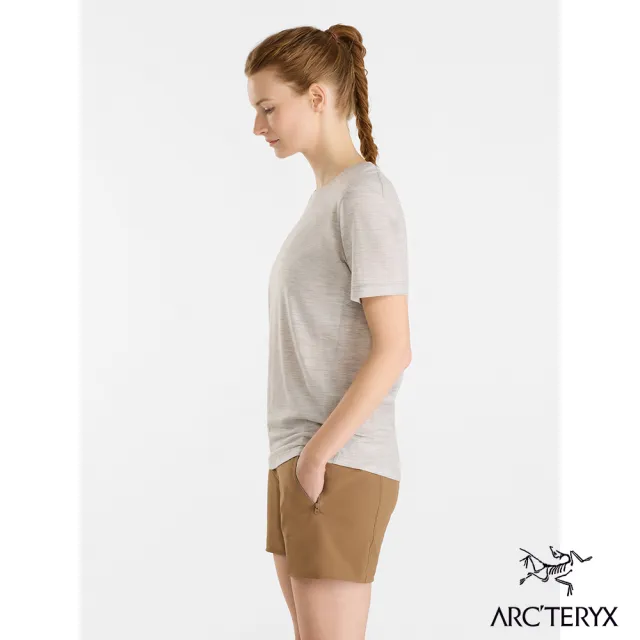 【Arcteryx 始祖鳥官方直營】女 Lana 羊毛短袖圓領衫(沉靜灰)