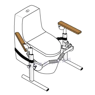 【感恩使者】馬桶扶手架 ZHCN1745(馬桶用 扶手可掀 扶手高度可調 安全穩定 行動不便者、銀髮族、孕婦適用)