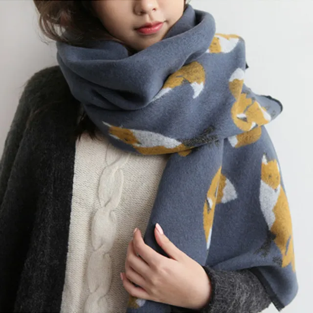 【梨花HaNA】韓國仿羊絨小王子的狐狸手感圍巾