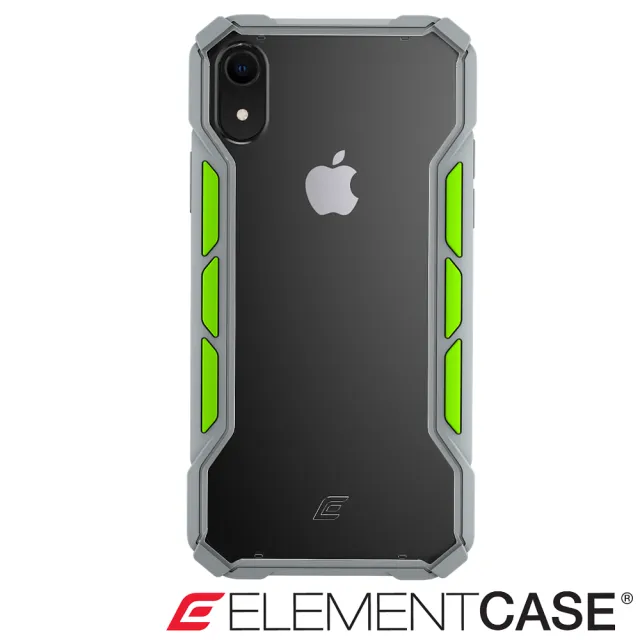 【美國 Element Case】iPhone XR Rally(專用拉力競賽防摔殼 - 淺灰/萊姆綠)