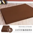 【戀香】日式可折疊超厚感8CM透氣二折棉床(雙人加大褐色)