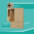 【IHouse】米特木心板附鏡雙門二抽-4x6尺衣櫃