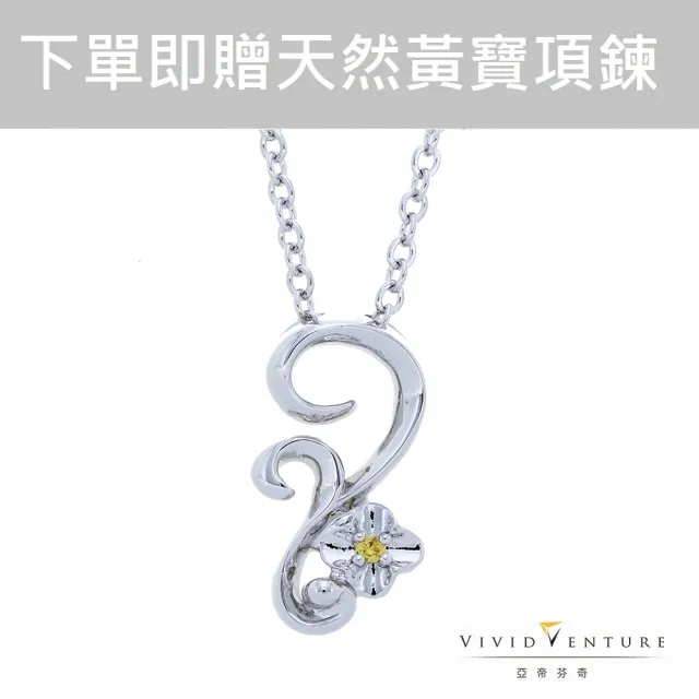 【Vividventure 亞帝芬奇】2分 天然真鑽 項鍊 蔓華(買一送二 超值回饋組)