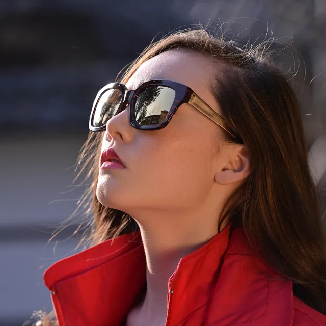 【Siraya】『韓流時尚』太陽眼鏡 方框 水銀鏡片 德國蔡司 LIKAT鏡框