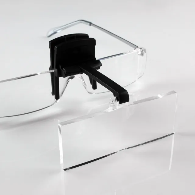 【Eschenbach】laboCLIP 2x/2.5D/74x28mm 德國製眼鏡夾式工作用放大鏡(164620)