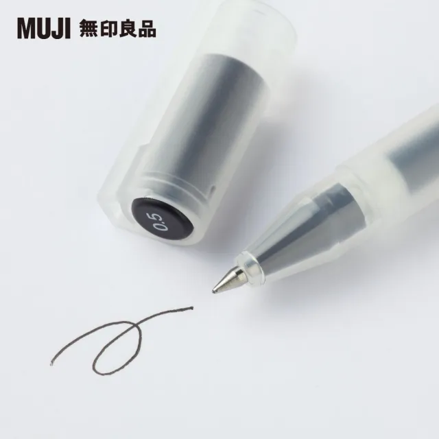 【MUJI 無印良品】自由換芯附蓋膠墨筆/黑0.5mm