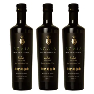 【Acaia】金獎 希臘特級初榨冷壓橄欖油500ml(3入組)